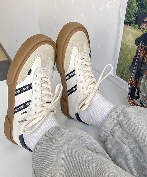 SVEC（シュベック）の「ガムソール ローカット ミリタリー ローテクスニーカー（スニーカー・レディース・ホワイト・36/43/37/41/44/39/38/40/42/35）」の12枚目の写真