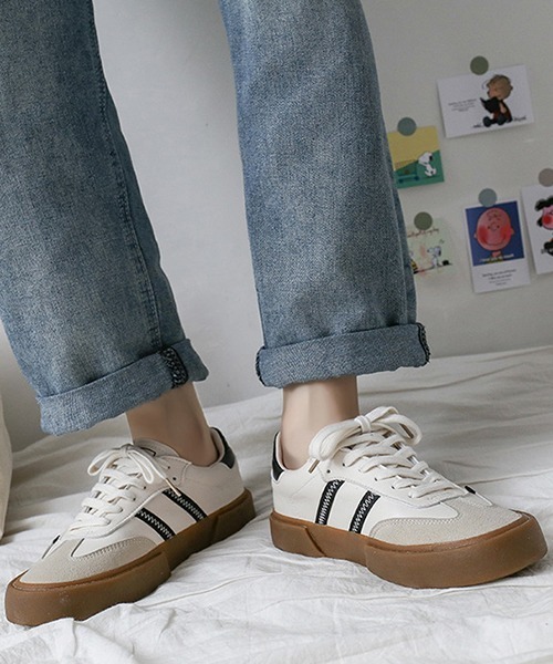 SVEC（シュベック）の「ガムソール ローカット ミリタリー ローテクスニーカー（スニーカー・レディース・ホワイト・36/43/37/41/44/39/38/40/42/35）」の11枚目の写真