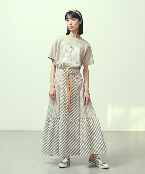 売れ筋大阪 Nansy Stripe Sk ナンシーストライプスカート スカート Laymee レイミー のファッション 品質保証書つき Vokkvd Vlg Ru