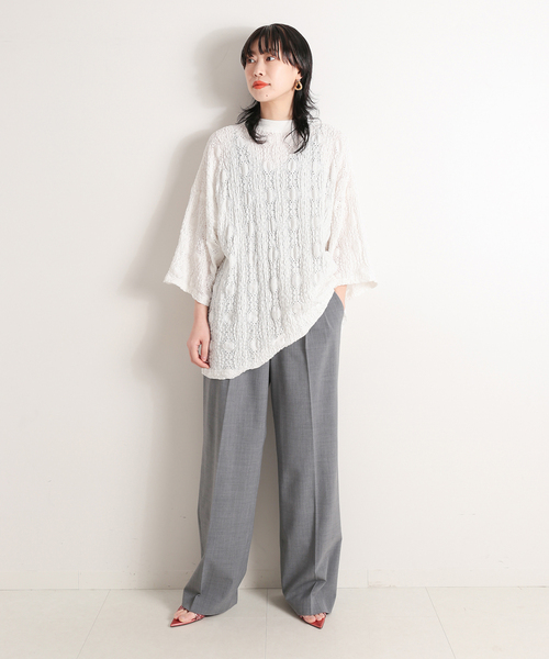 CITYSHOP（シティーショップ）の「LACE Tシャツ（Tシャツ/カットソー