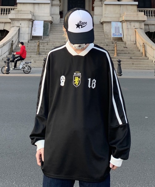 A Gem 9 Kom Kom ドットケーオーエム Soccer Game Long Sleeve Shirt 長袖 サッカーゲームシャツ T シャツ カットソー Kom ドットコム のファッション通販 Zozotown