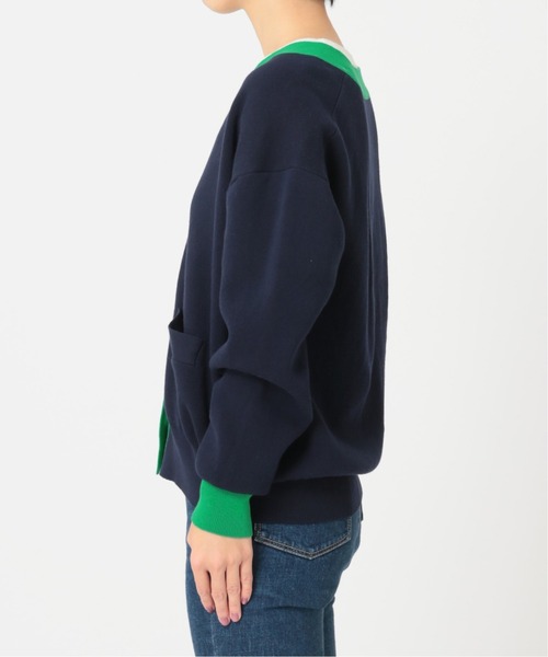 JOURNAL STANDARD relume（ジャーナルスタンダード　レリューム）の「《追加2》ダブルニットコントラストカーディガン◆（カーディガン/ボレロ・レディース・ネイビー・FREE）」の11枚目の写真