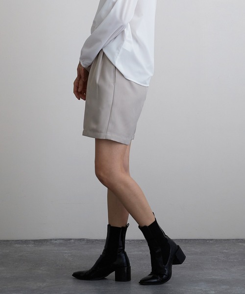 Mayree（メイリー）の「【Mayree】タックショートパンツ（スラックス・レディース・ブラック/ベージュ/パープル/グレイッシュベージュ・FREE）」の15枚目の写真