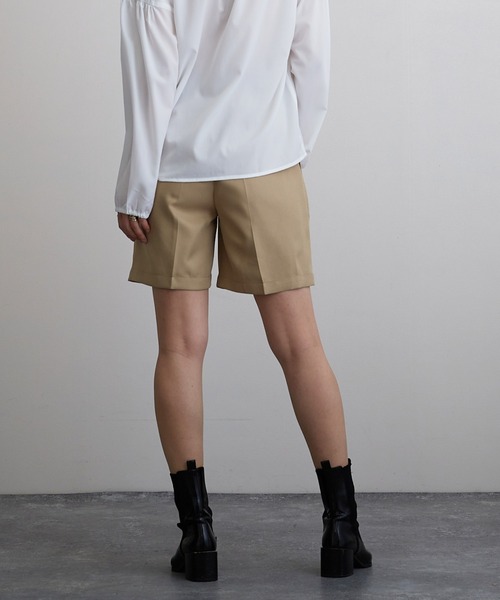 Mayree（メイリー）の「【Mayree】タックショートパンツ（スラックス・レディース・ブラック/ベージュ/パープル/グレイッシュベージュ・FREE）」の12枚目の写真