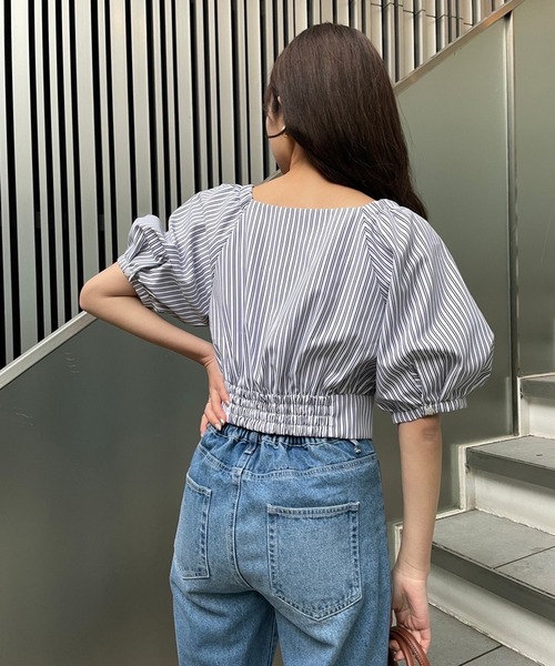 one after another NICE CLAUP(ワンアフターアナザーナイスクラップ)の「Sサイズあり カシュクールブラウス セットアップスカートあり(シャツ/ブラウス・レディース・ホワイト系その他/グリーン系その他/ブルー系その他・SMALL/MEDIUM)」の8枚目の写真