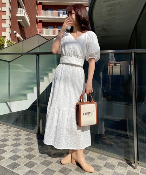 one after another NICE CLAUP(ワンアフターアナザーナイスクラップ)の「Sサイズあり カシュクールブラウス セットアップスカートあり(シャツ/ブラウス・レディース・ホワイト系その他/グリーン系その他/ブルー系その他・SMALL/MEDIUM)」の4枚目の写真