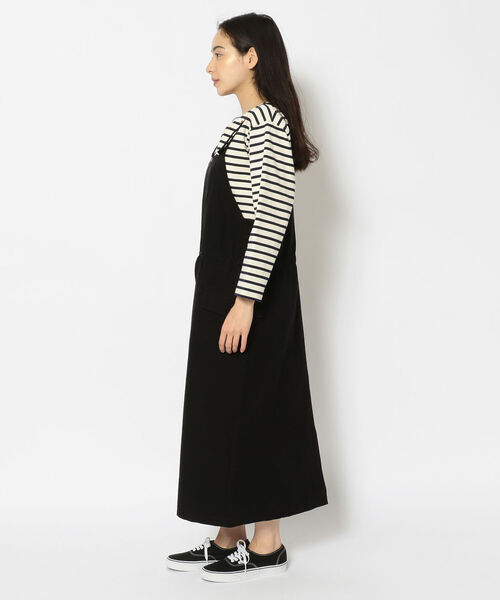 AVIREX（アヴィレックス）の「ZIP JUMPER SKIRT/ ジップジャンパースカート（ジャンパースカート・レディース・ブラック/カーキ・SMALL/MEDIUM）」の4枚目の写真
