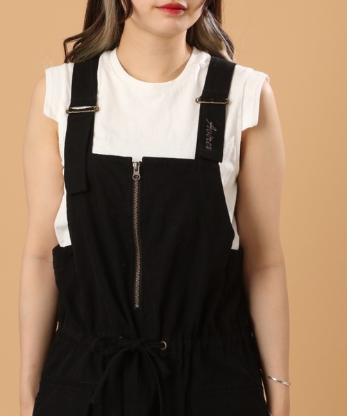 AVIREX（アヴィレックス）の「ZIP JUMPER SKIRT/ ジップジャンパースカート（ジャンパースカート・レディース・ブラック/カーキ・SMALL/MEDIUM）」の9枚目の写真