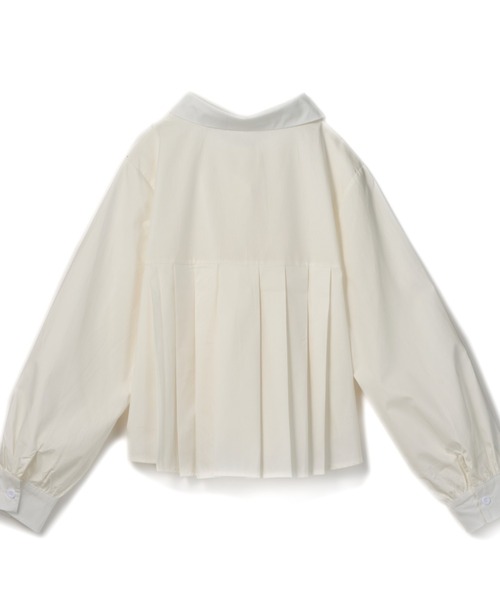 Mayree（メイリー）の「バックプリーツシャツ(le)（シャツ/ブラウス・レディース・オフホワイト/ブルー・FREE）」の5枚目の写真
