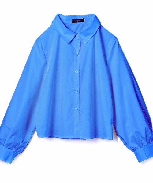 Mayree（メイリー）の「バックプリーツシャツ(le)（シャツ/ブラウス・レディース・オフホワイト/ブルー・FREE）」の4枚目の写真