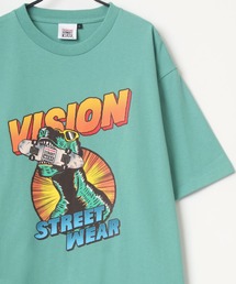 VISION STREET WEAR/ヴィジョンストリートウェア ビッグシルエット グラフィック イラスト プリント ワンポイント刺繍 Tシャツ