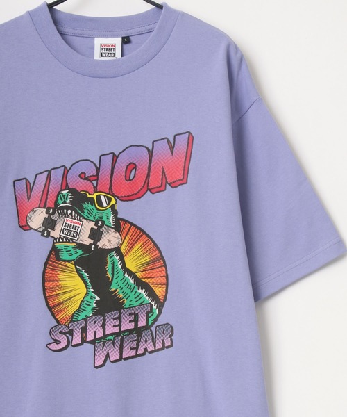 VISION STREET WEAR（ヴィジョンストリートウェア）の「VISION STREET WEAR/ヴィジョンストリートウェア ビッグシルエット グラフィック イラスト プリント ワンポイント刺繍 Tシャツ（Tシャツ/カットソー・メンズ・チャコールグレー/オフホワイト/ミント/マスタード/ホワイト系その他/グレー系その他/グリーン系その他/パープル系その他/ホワイト系その他2/グレー系その他2/グリーン系その他2/パープル系その他2・LL/M/L）」の10枚目の写真