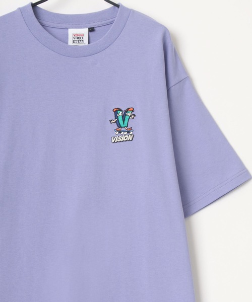 VISION STREET WEAR（ヴィジョンストリートウェア）の「VISION STREET WEAR/ヴィジョンストリートウェア ビッグシルエット グラフィック イラスト プリント ワンポイント刺繍 Tシャツ（Tシャツ/カットソー・メンズ・チャコールグレー/オフホワイト/ミント/マスタード/ホワイト系その他/グレー系その他/グリーン系その他/パープル系その他/ホワイト系その他2/グレー系その他2/グリーン系その他2/パープル系その他2・LL/M/L）」の11枚目の写真
