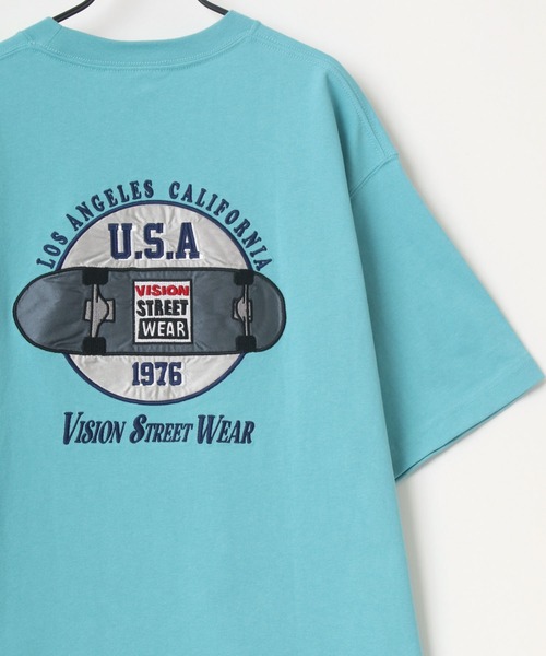 VISION STREET WEAR（ヴィジョンストリートウェア）の「VISION STREET WEAR/ヴィジョンストリートウェア ビッグシルエット グラフィック イラスト プリント ワンポイント刺繍 Tシャツ（Tシャツ/カットソー・メンズ・チャコールグレー/オフホワイト/ミント/マスタード/ホワイト系その他/グレー系その他/グリーン系その他/パープル系その他/ホワイト系その他2/グレー系その他2/グリーン系その他2/パープル系その他2・LL/M/L）」の8枚目の写真