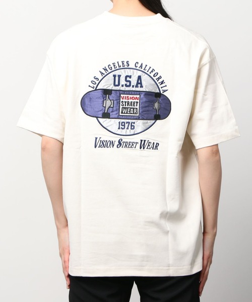 VISION STREET WEAR（ヴィジョンストリートウェア）の「VISION STREET WEAR/ヴィジョンストリートウェア ビッグシルエット グラフィック イラスト プリント ワンポイント刺繍 Tシャツ（Tシャツ/カットソー・メンズ・チャコールグレー/オフホワイト/ミント/マスタード/ホワイト系その他/グレー系その他/グリーン系その他/パープル系その他/ホワイト系その他2/グレー系その他2/グリーン系その他2/パープル系その他2・LL/M/L）」の16枚目の写真