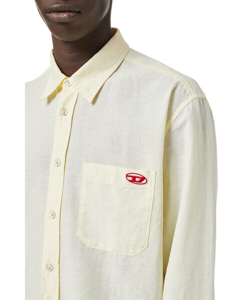 DIESEL(ディーゼル)の「メンズ シャツ リネンミックス(シャツ/ブラウス・メンズ・ホワイト系その他/ブラック/オレンジ・MEDIUM/SMALL/LARGE/X-SMALL/XX-LARGE/X-LARGE)」の10枚目の写真