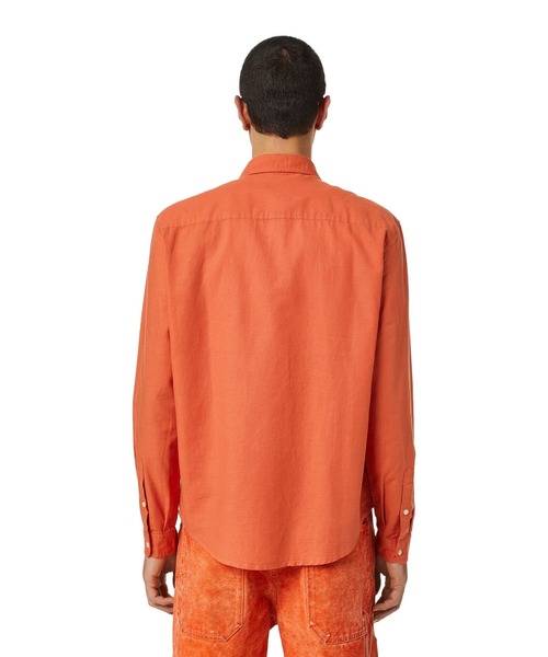 DIESEL(ディーゼル)の「メンズ シャツ リネンミックス(シャツ/ブラウス・メンズ・ホワイト系その他/ブラック/オレンジ・MEDIUM/SMALL/LARGE/X-SMALL/XX-LARGE/X-LARGE)」の5枚目の写真