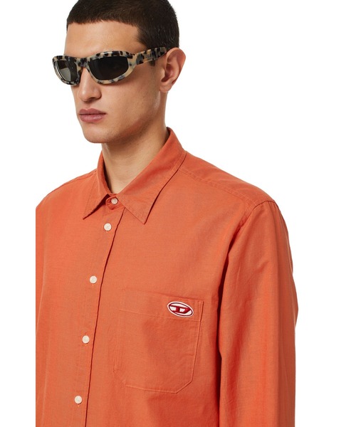 DIESEL(ディーゼル)の「メンズ シャツ リネンミックス(シャツ/ブラウス・メンズ・ホワイト系その他/ブラック/オレンジ・MEDIUM/SMALL/LARGE/X-SMALL/XX-LARGE/X-LARGE)」の6枚目の写真