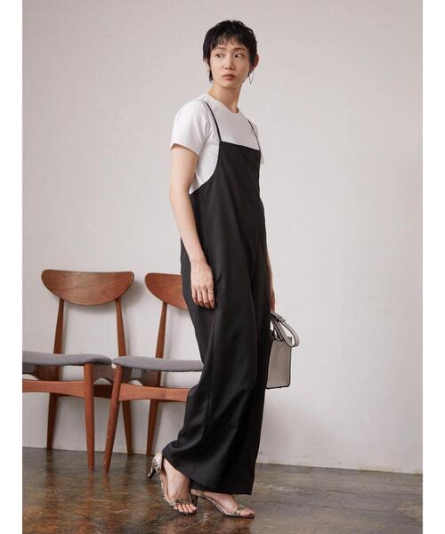 Green Parks(グリーンパークス)の「armonia.ハリ感コンビネゾン(つなぎ/オールインワン・レディース・ブラック/ベージュ・FREE)」の18枚目の写真