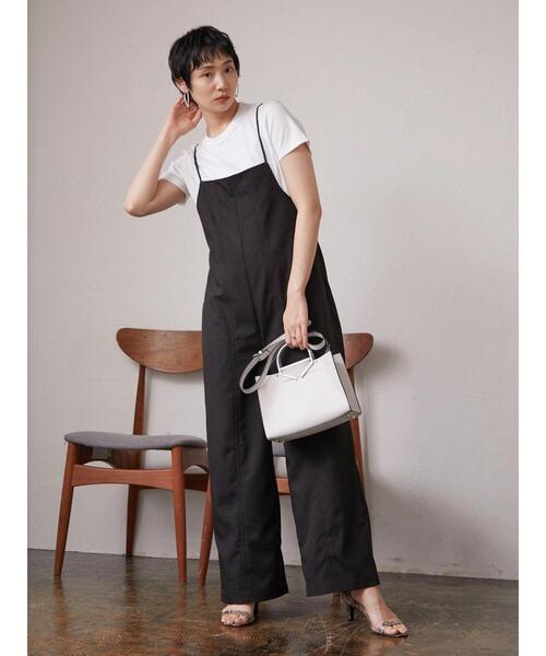 Green Parks(グリーンパークス)の「armonia.ハリ感コンビネゾン(つなぎ/オールインワン・レディース・ブラック/ベージュ・FREE)」の20枚目の写真