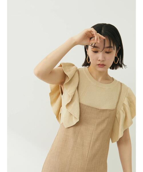 Green Parks(グリーンパークス)の「armonia.ハリ感コンビネゾン(つなぎ/オールインワン・レディース・ブラック/ベージュ・FREE)」の7枚目の写真