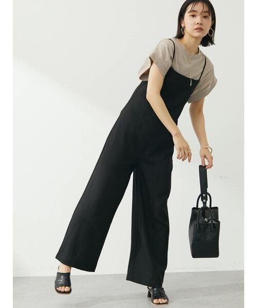 Green Parks(グリーンパークス)の「armonia.ハリ感コンビネゾン(つなぎ/オールインワン・レディース・ブラック/ベージュ・FREE)」の9枚目の写真