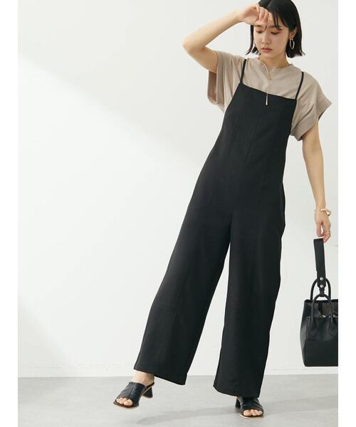 Green Parks(グリーンパークス)の「armonia.ハリ感コンビネゾン(つなぎ/オールインワン・レディース・ブラック/ベージュ・FREE)」の10枚目の写真