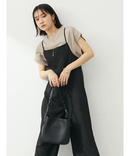 Green Parks(グリーンパークス)の「armonia.ハリ感コンビネゾン(つなぎ/オールインワン・レディース・ブラック/ベージュ・FREE)」の11枚目の写真