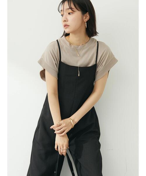 Green Parks(グリーンパークス)の「armonia.ハリ感コンビネゾン(つなぎ/オールインワン・レディース・ブラック/ベージュ・FREE)」の12枚目の写真