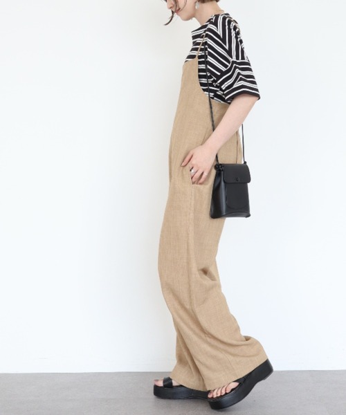 Green Parks(グリーンパークス)の「armonia.ハリ感コンビネゾン(つなぎ/オールインワン・レディース・ブラック/ベージュ・FREE)」の15枚目の写真