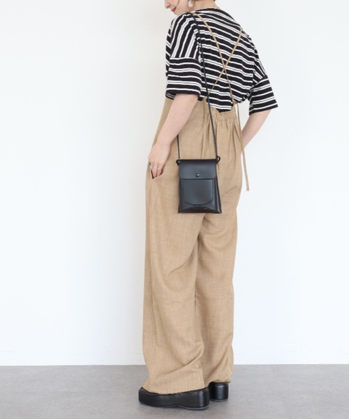 Green Parks(グリーンパークス)の「armonia.ハリ感コンビネゾン(つなぎ/オールインワン・レディース・ブラック/ベージュ・FREE)」の16枚目の写真