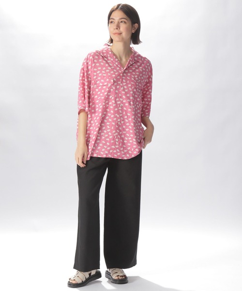 niko and...（ニコアンド）の「サラサラリネン風ワイドパンツ（その他パンツ・レディース・ブラック/ベージュ/グリーン/オフホワイト・MEDIUM/LARGE）」の5枚目の写真