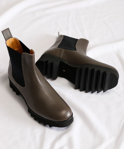 SPACE CRAFT（スペースクラフト）の「SPACE CRAFT スペースクラフト / SHARK SIDE GORE BOOTS シャークソール サイドゴアブーツ ヒールブーツ / SC-431（ブーツ・レディース・グレー/ブラック・23cm/26cm/27cm/24.5cm/25.5cm/25cm/23.5cm/26.5cm/24cm）」の16枚目の写真