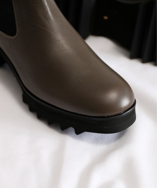 SPACE CRAFT（スペースクラフト）の「SPACE CRAFT スペースクラフト / SHARK SIDE GORE BOOTS シャークソール サイドゴアブーツ ヒールブーツ / SC-431（ブーツ・レディース・グレー/ブラック・23cm/26cm/27cm/24.5cm/25.5cm/25cm/23.5cm/26.5cm/24cm）」の15枚目の写真