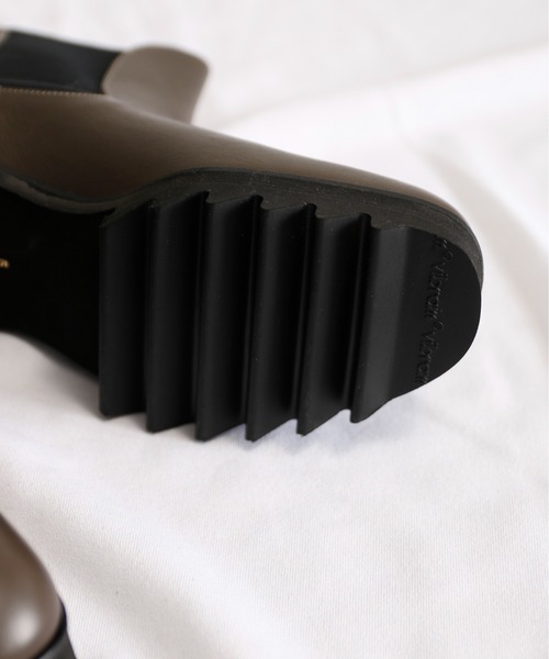 SPACE CRAFT（スペースクラフト）の「SPACE CRAFT スペースクラフト / SHARK SIDE GORE BOOTS シャークソール サイドゴアブーツ ヒールブーツ / SC-431（ブーツ・レディース・グレー/ブラック・23cm/26cm/27cm/24.5cm/25.5cm/25cm/23.5cm/26.5cm/24cm）」の14枚目の写真