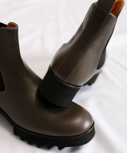 SPACE CRAFT（スペースクラフト）の「SPACE CRAFT スペースクラフト / SHARK SIDE GORE BOOTS シャークソール サイドゴアブーツ ヒールブーツ / SC-431（ブーツ・レディース・グレー/ブラック・23cm/26cm/27cm/24.5cm/25.5cm/25cm/23.5cm/26.5cm/24cm）」の13枚目の写真