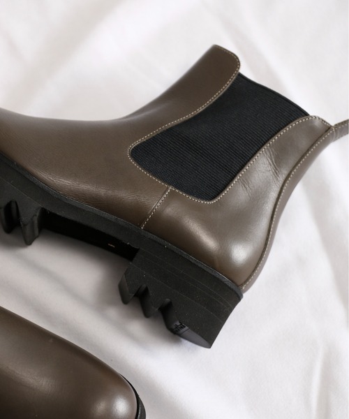 SPACE CRAFT（スペースクラフト）の「SPACE CRAFT スペースクラフト / SHARK SIDE GORE BOOTS シャークソール サイドゴアブーツ ヒールブーツ / SC-431（ブーツ・レディース・グレー/ブラック・23cm/26cm/27cm/24.5cm/25.5cm/25cm/23.5cm/26.5cm/24cm）」の12枚目の写真