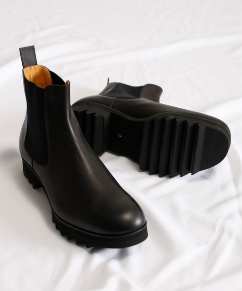 SPACE CRAFT（スペースクラフト）の「SPACE CRAFT スペースクラフト / SHARK SIDE GORE BOOTS シャークソール サイドゴアブーツ ヒールブーツ / SC-431（ブーツ・レディース・グレー/ブラック・23cm/26cm/27cm/24.5cm/25.5cm/25cm/23.5cm/26.5cm/24cm）」の10枚目の写真