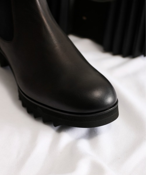 SPACE CRAFT（スペースクラフト）の「SPACE CRAFT スペースクラフト / SHARK SIDE GORE BOOTS シャークソール サイドゴアブーツ ヒールブーツ / SC-431（ブーツ・レディース・グレー/ブラック・23cm/26cm/27cm/24.5cm/25.5cm/25cm/23.5cm/26.5cm/24cm）」の9枚目の写真