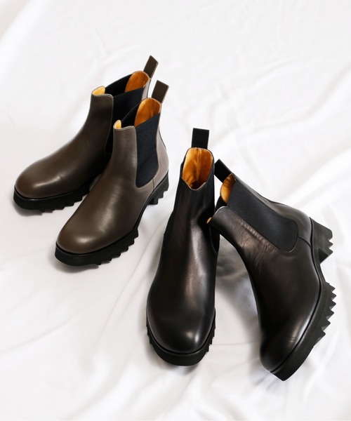 SPACE CRAFT（スペースクラフト）の「SPACE CRAFT スペースクラフト / SHARK SIDE GORE BOOTS シャークソール サイドゴアブーツ ヒールブーツ / SC-431（ブーツ・レディース・グレー/ブラック・23cm/26cm/27cm/24.5cm/25.5cm/25cm/23.5cm/26.5cm/24cm）」の20枚目の写真