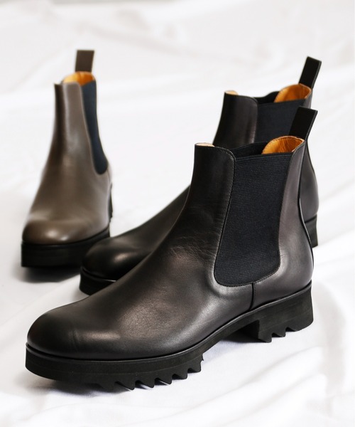 SPACE CRAFT（スペースクラフト）の「SPACE CRAFT スペースクラフト / SHARK SIDE GORE BOOTS シャークソール サイドゴアブーツ ヒールブーツ / SC-431（ブーツ・レディース・グレー/ブラック・23cm/26cm/27cm/24.5cm/25.5cm/25cm/23.5cm/26.5cm/24cm）」の19枚目の写真