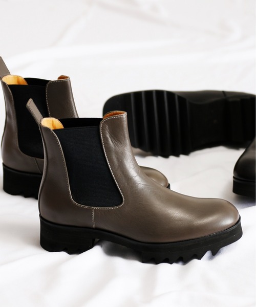 SPACE CRAFT（スペースクラフト）の「SPACE CRAFT スペースクラフト / SHARK SIDE GORE BOOTS シャークソール サイドゴアブーツ ヒールブーツ / SC-431（ブーツ・レディース・グレー/ブラック・23cm/26cm/27cm/24.5cm/25.5cm/25cm/23.5cm/26.5cm/24cm）」の18枚目の写真