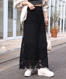 one after another NICE CLAUP | パッチワークレーススカート(スカート)