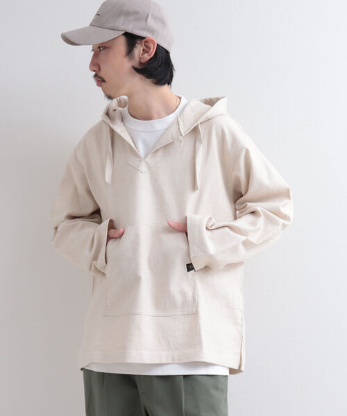 GLOSTER（グロスター）の「【GLOSTER/グロスター】メキシカンパーカ（パーカー・メンズ・グレー/インディゴブルー/キナリ・MEDIUM/LARGE）」の13枚目の写真