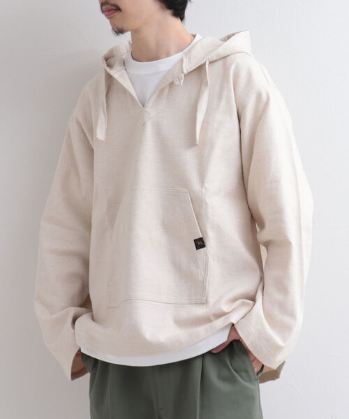 GLOSTER（グロスター）の「【GLOSTER/グロスター】メキシカンパーカ（パーカー・メンズ・グレー/インディゴブルー/キナリ・MEDIUM/LARGE）」の9枚目の写真