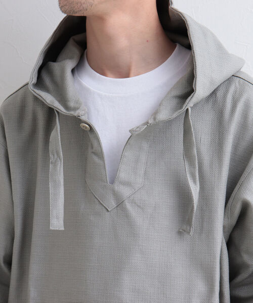 GLOSTER（グロスター）の「【GLOSTER/グロスター】メキシカンパーカ（パーカー・メンズ・グレー/インディゴブルー/キナリ・MEDIUM/LARGE）」の15枚目の写真