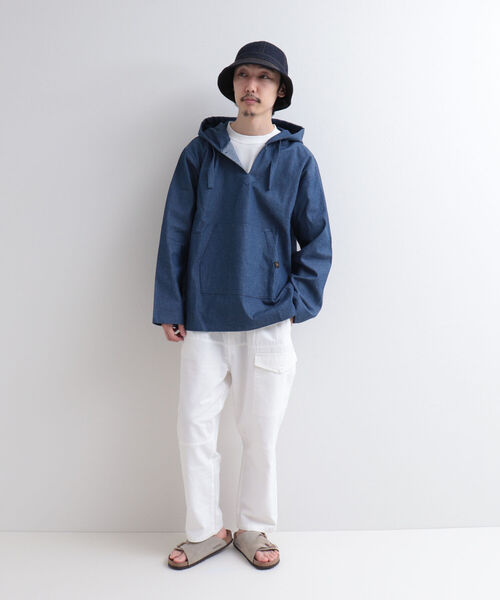 GLOSTER（グロスター）の「【GLOSTER/グロスター】メキシカンパーカ（パーカー・メンズ・グレー/インディゴブルー/キナリ・MEDIUM/LARGE）」の7枚目の写真