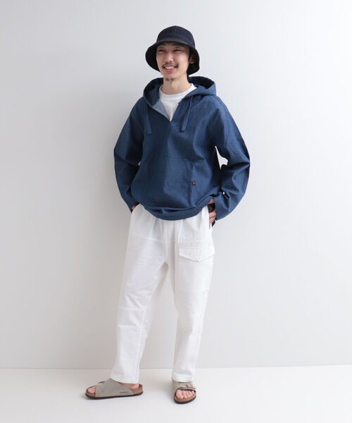 GLOSTER（グロスター）の「【GLOSTER/グロスター】メキシカンパーカ（パーカー・メンズ・グレー/インディゴブルー/キナリ・MEDIUM/LARGE）」の12枚目の写真