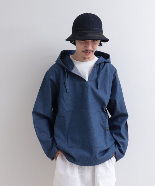 GLOSTER（グロスター）の「【GLOSTER/グロスター】メキシカンパーカ（パーカー・メンズ・グレー/インディゴブルー/キナリ・MEDIUM/LARGE）」の21枚目の写真