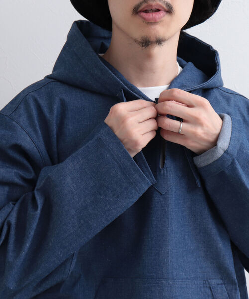 GLOSTER（グロスター）の「【GLOSTER/グロスター】メキシカンパーカ（パーカー・メンズ・グレー/インディゴブルー/キナリ・MEDIUM/LARGE）」の8枚目の写真